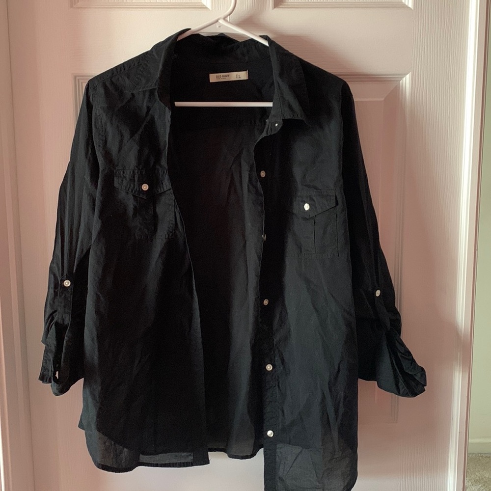 Black long sleeve button down from old navy